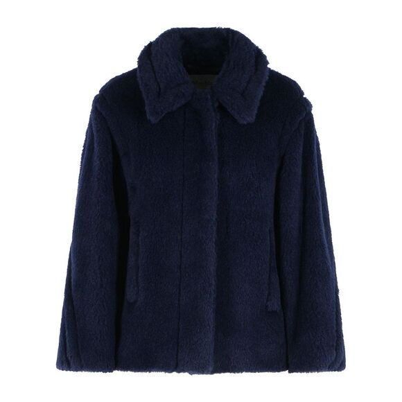 MAX MARA Jackets & Blazers - Max Mara 'Mxmfuggito' Blue Alpaca And Wool Jacket Women